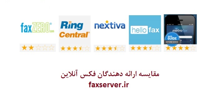  مقایسه ارائه دهندگان فکس آنلاین online fax service myfax bavofax bizfax
